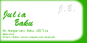 julia baku business card